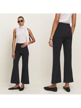 REFORMATION Tanya Black Flared Knit Pants M